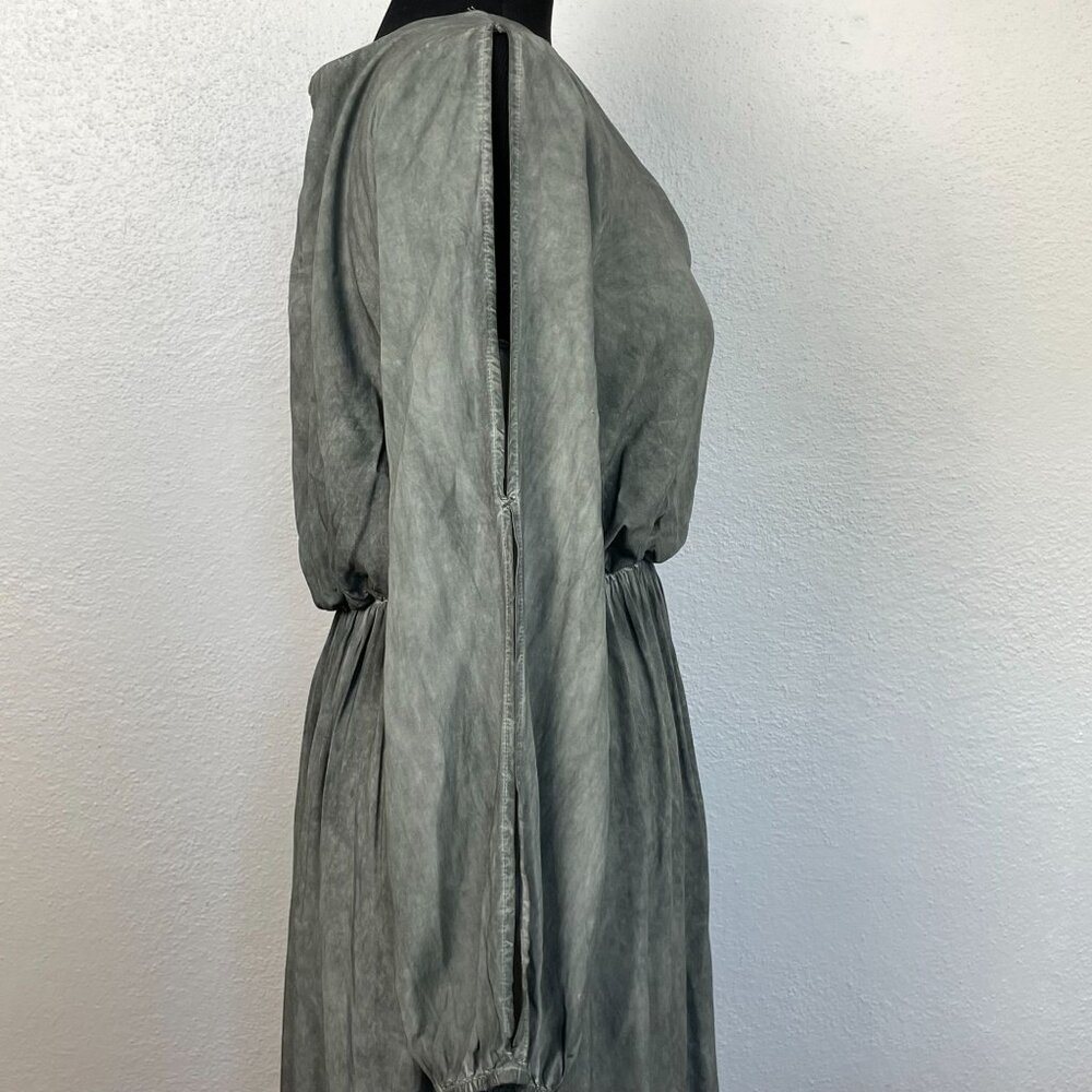 NWT 143 Story Womens Charcoal Split Long Sleeve Lace Bottom Midi Dress Size S - Picture 4 of 6